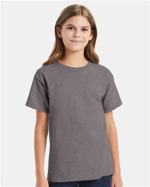 Hanes 5480 Essential-t Youth T-shirt - Oxford Grey