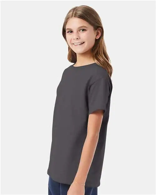 Hanes 5480 Essential-t Youth T-shirt - Smoke Grey