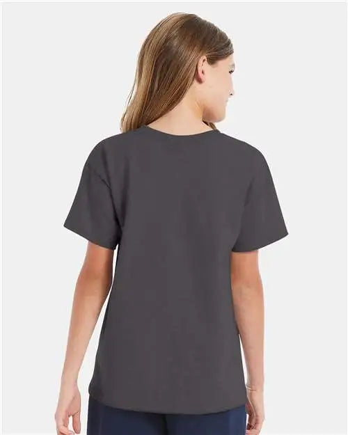 Hanes 5480 Essential-t Youth T-shirt - Smoke Grey