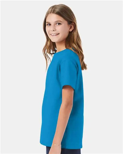 Hanes 5480 Essential-t Youth T-shirt - Teal