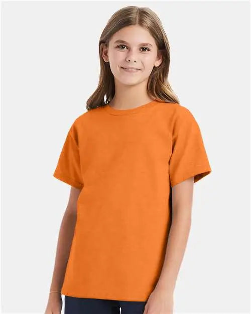 Hanes 5480 Essential-t Youth T-shirt - Tennessee Orange