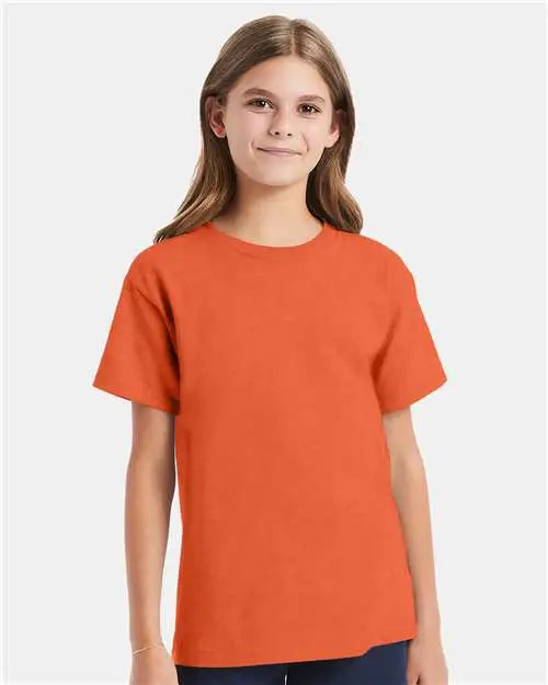 Hanes 5480 Essential-t Youth T-shirt - Texas Orange