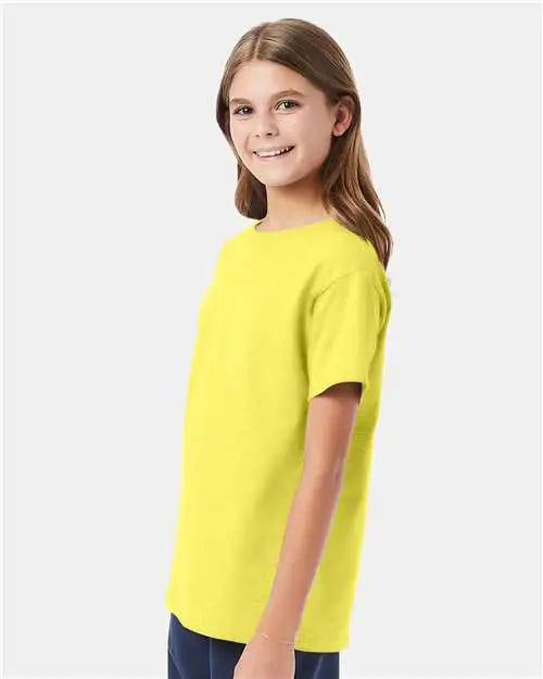Hanes 5480 Essential-t Youth T-shirt - Yellow