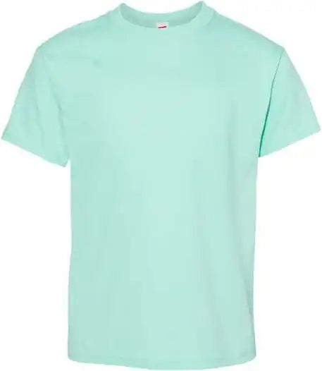 Hanes 5480 Essential t Youth Short Sleeve Shirt Clean Mint