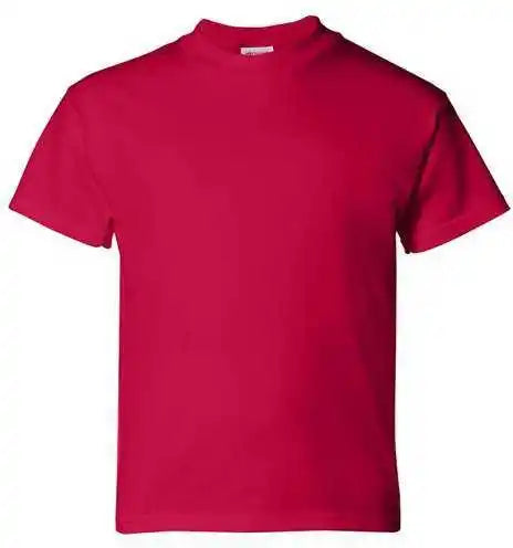 Hanes 5480 Essential t Youth Short Sleeve Shirt Deep Red