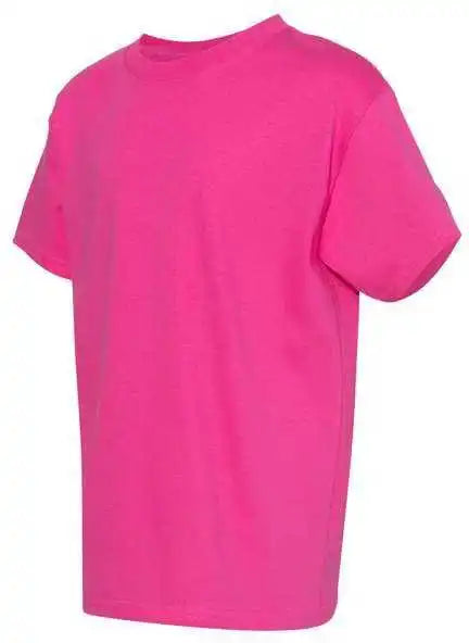 Hanes 5480 Essential t Youth Short Sleeve Shirt Wow Pink