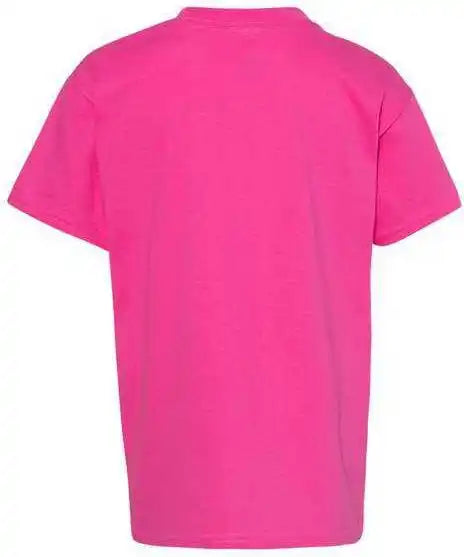 Hanes 5480 Essential t Youth Short Sleeve Shirt Wow Pink