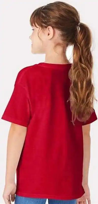 Hanes 5480 Essential-t Youth T-shirt - Athletic Crimson