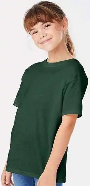 Hanes 5480 Essential t Youth Shirt Athletic Dark Green