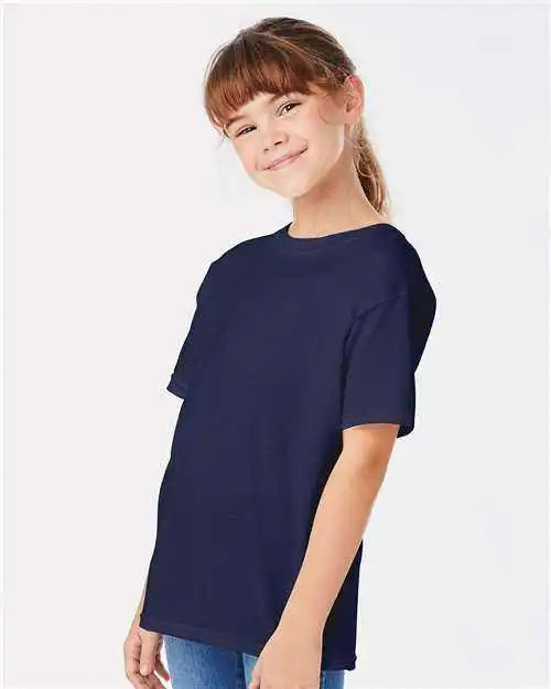 Hanes 5480 Essential t Youth Shirt Athletic Navy