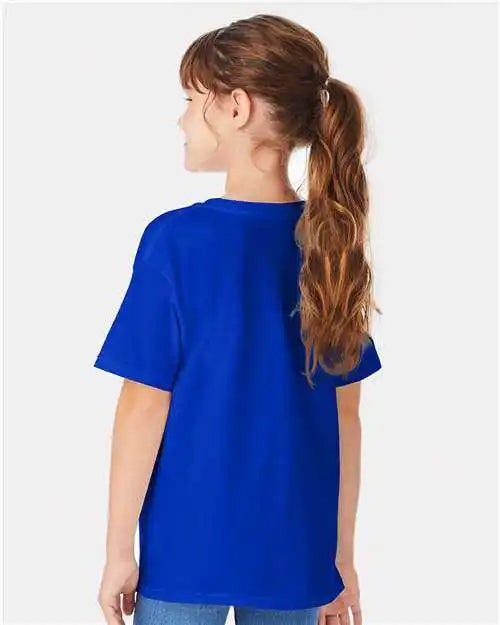 Hanes 5480 Essential-t Youth T-shirt - Athletic Royal