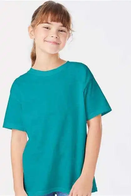 Hanes 5480 Essential-t Youth T-shirt - Athletic Teal