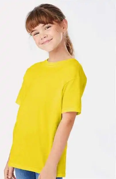 Hanes 5480 Essential t Youth Shirt Athletic Yellow