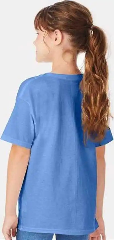 Hanes 5480 Essential t Youth Shirt Carolina Blue