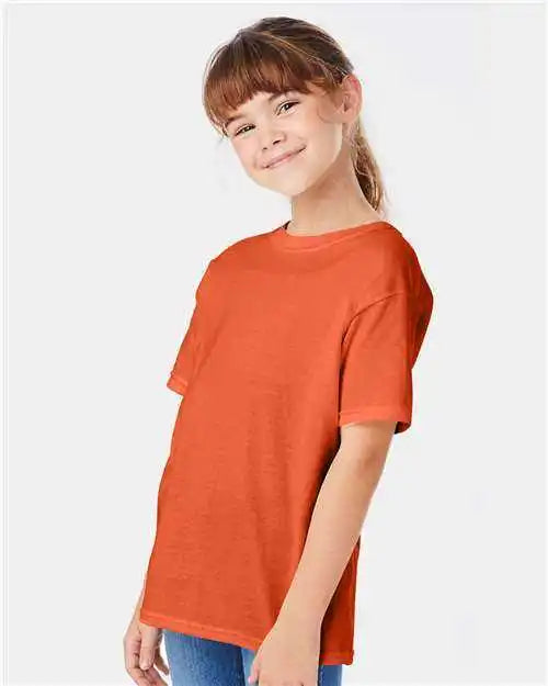 Hanes 5480 Essential-t Youth T-shirt - Texas Orange
