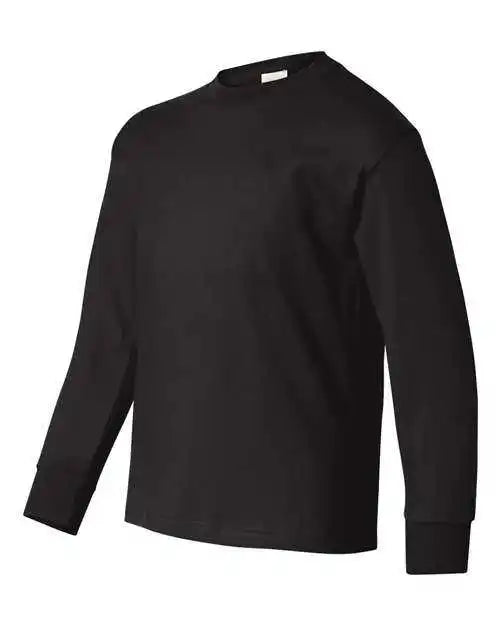 Hanes 5546 Authentic Youth Long Sleeve T-shirt - Black