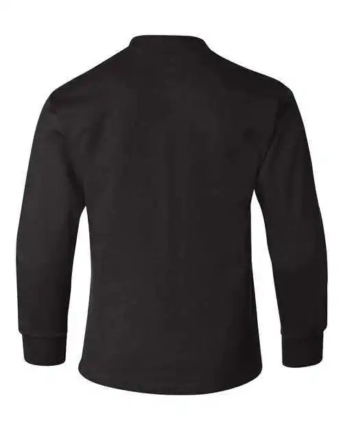 Hanes 5546 Authentic Youth Long Sleeve T-shirt - Black