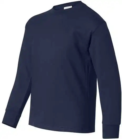 Hanes 5546 Authentic Youth Long Sleeve T-shirt - Navy