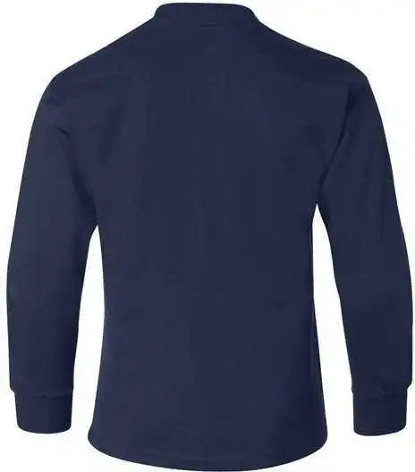 Hanes 5546 Authentic Youth Long Sleeve T-shirt - Navy