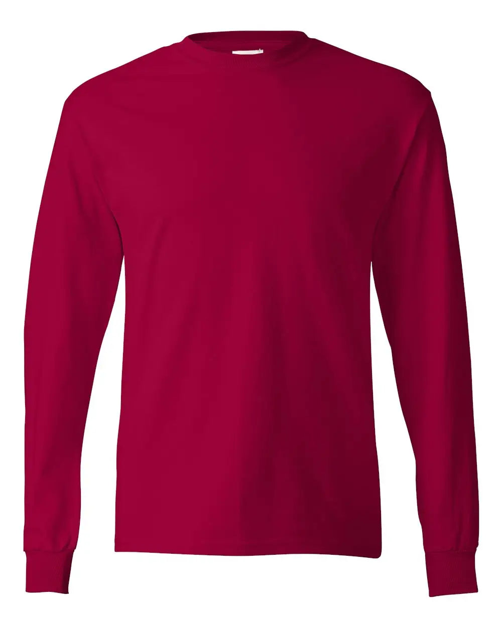 Hanes 5586 Authentic Long Sleeve T-shirt - Deep Red - s