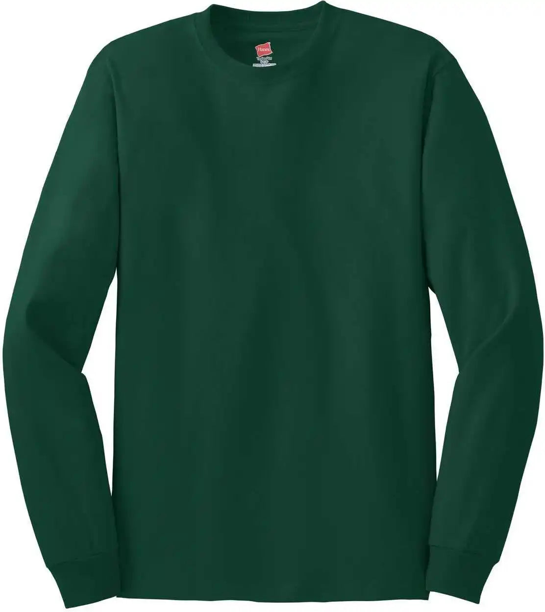 Hanes 5586 Tagless 100% Cotton Long Sleeve t Shirt Deep Forest