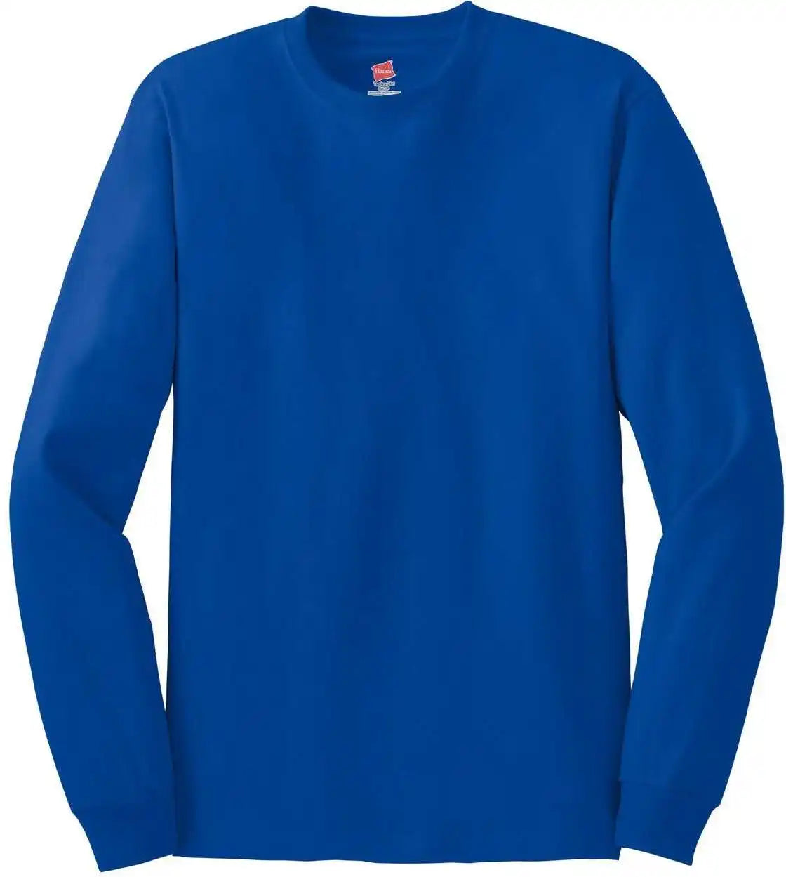 Hanes 5586 Tagless 100% Cotton Long Sleeve t Shirt Deep Royal