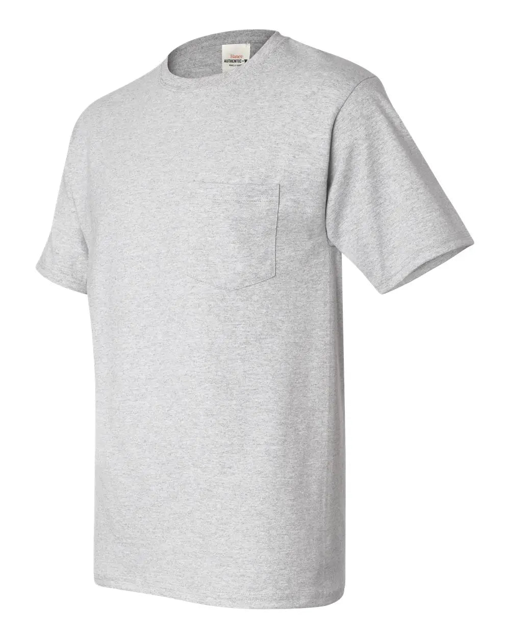 Hanes 5590 Authentic Pocket T-shirt - Ash - Gray / s