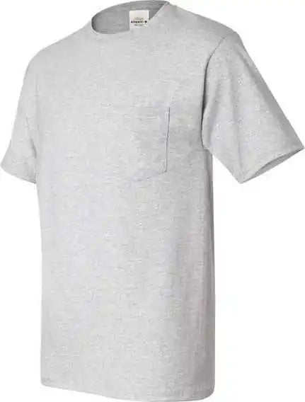 Hanes 5590 Authentic Pocket t Shirt Ash