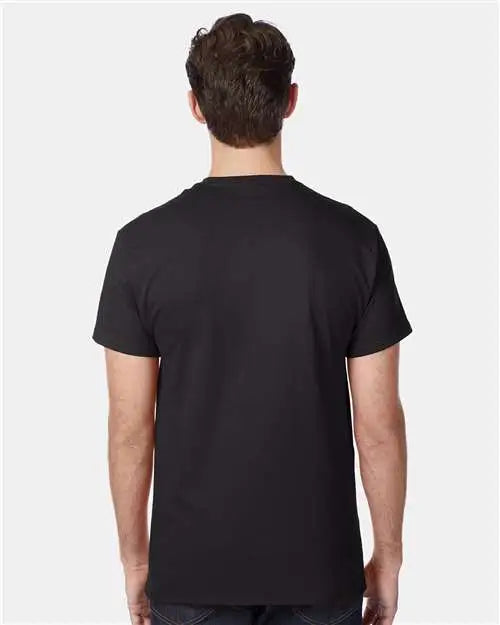Hanes 5590 Authentic Pocket T-shirt - Black