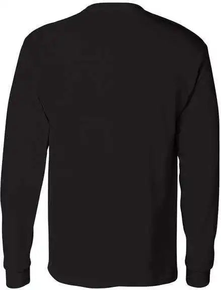 Hanes 5596 Authentic Long Sleeve Pocket T-shirt - Black