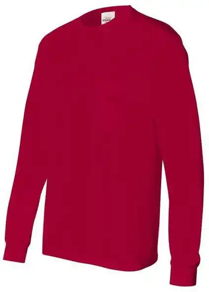Hanes 5596 Authentic Long Sleeve Pocket T-shirt - Deep Red