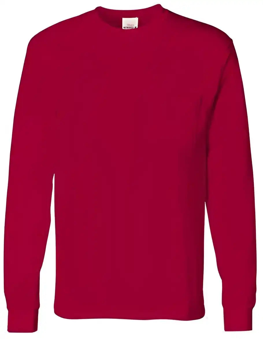 Hanes 5596 Authentic Long Sleeve Pocket T-shirt - Deep Red