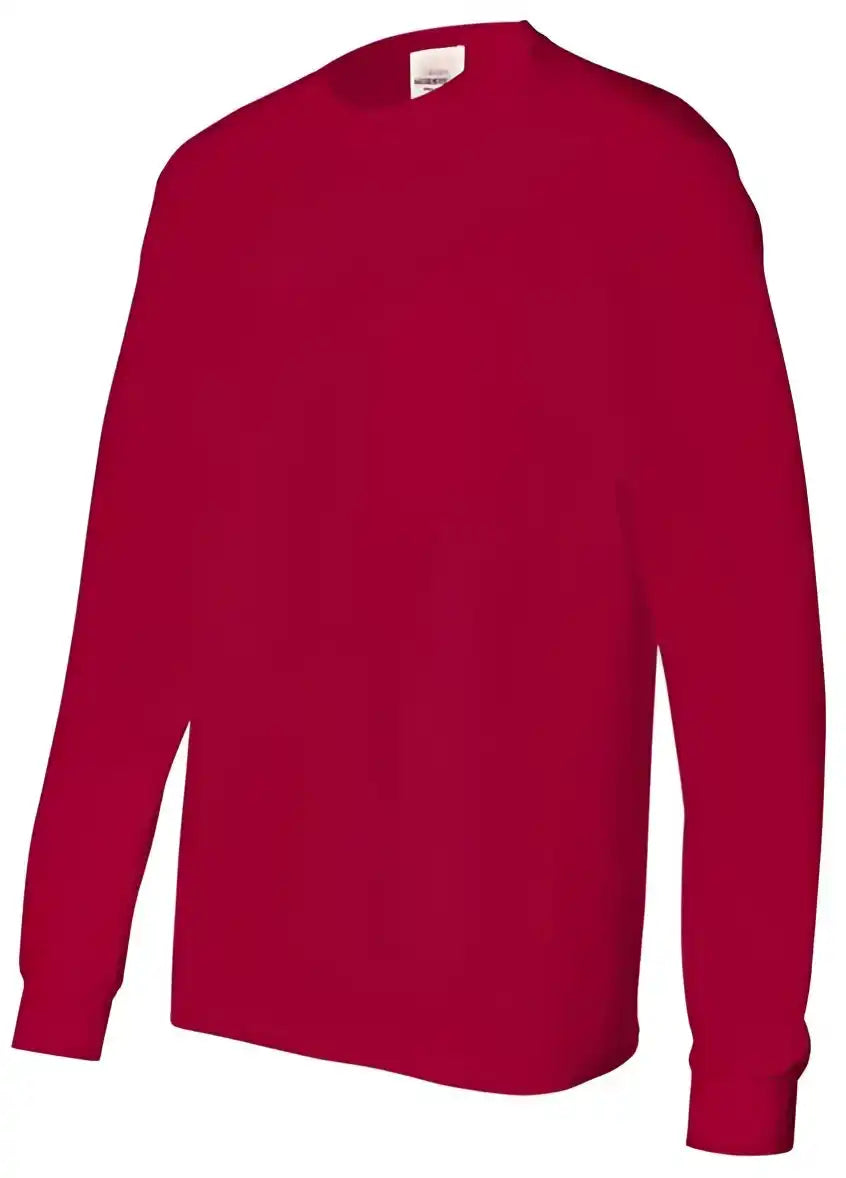 Hanes 5596 Authentic Long Sleeve Pocket T-shirt - Deep Red