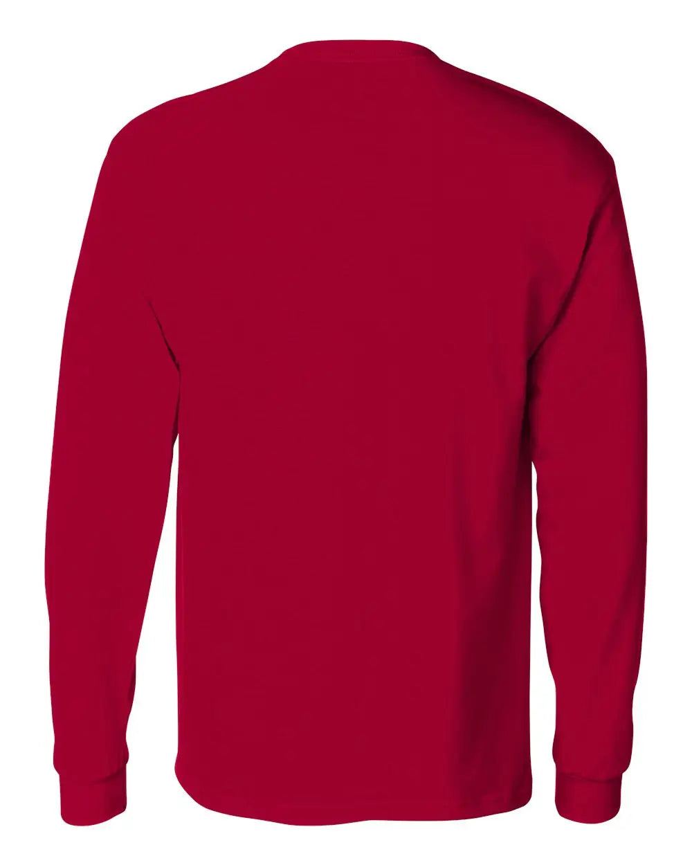 Hanes 5596 Authentic Long Sleeve Pocket T-shirt - Deep Red