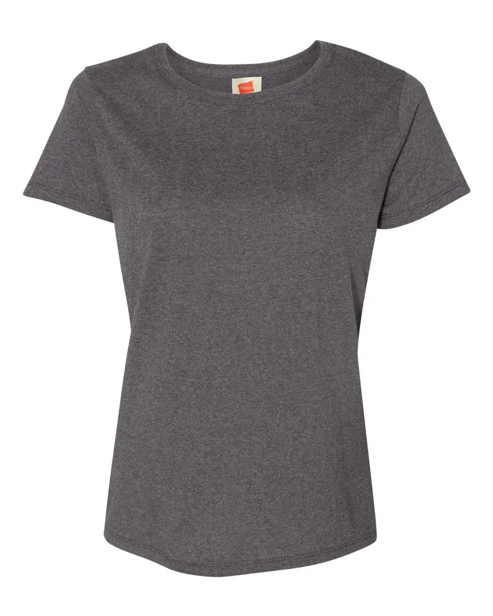 Hanes 5680 Essential-t Women’s T-shirt - Charcoal Heather - Dark Gray / 3xl