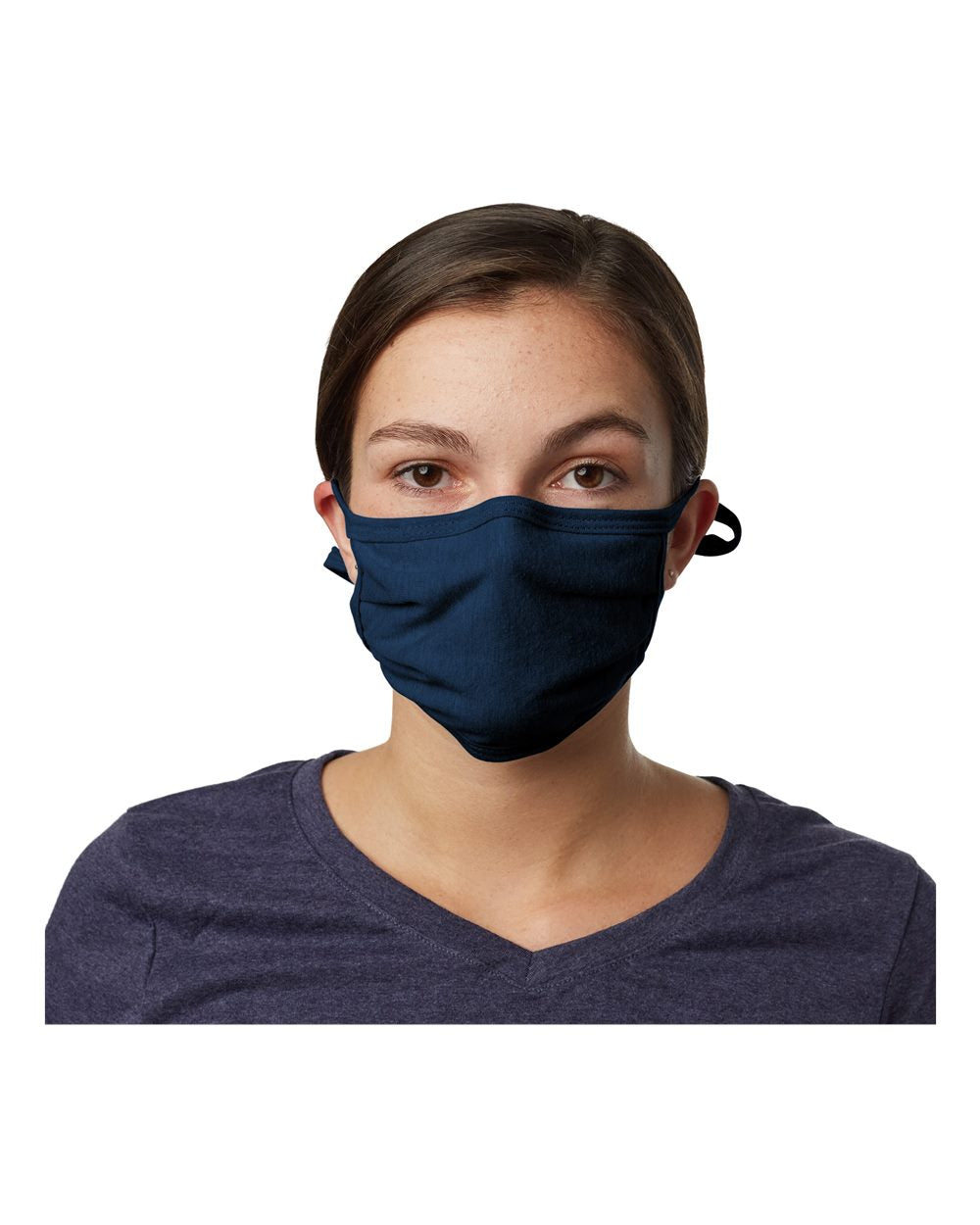 Hanes Bmskar X-temp 2-ply Adjustable Face Mask - Navy