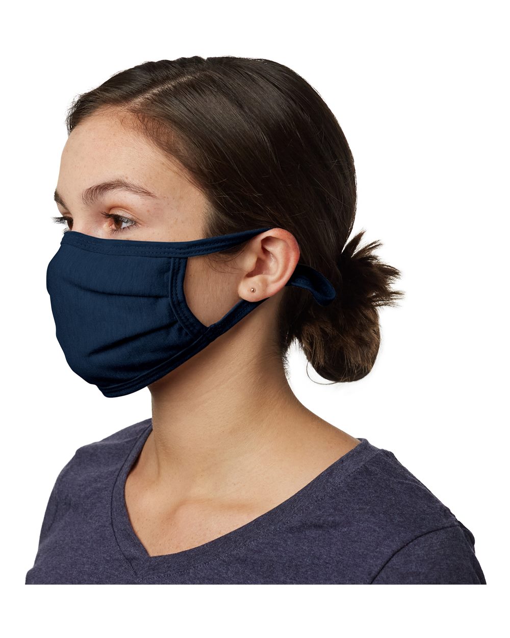 Hanes Bmskar X-temp 2-ply Adjustable Face Mask - Navy