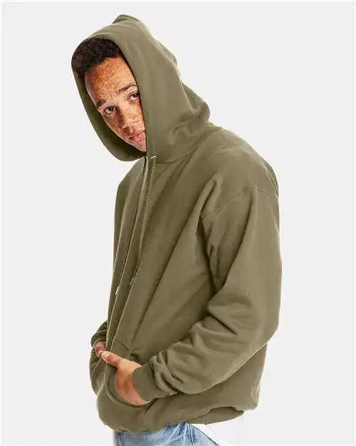 Hanes F170 Ultimate Cotton Hooded Sweatshirt Oregano