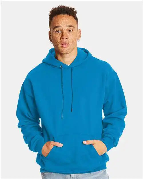 Hanes F170 Ultimate Cotton Hooded Sweatshirt Teal
