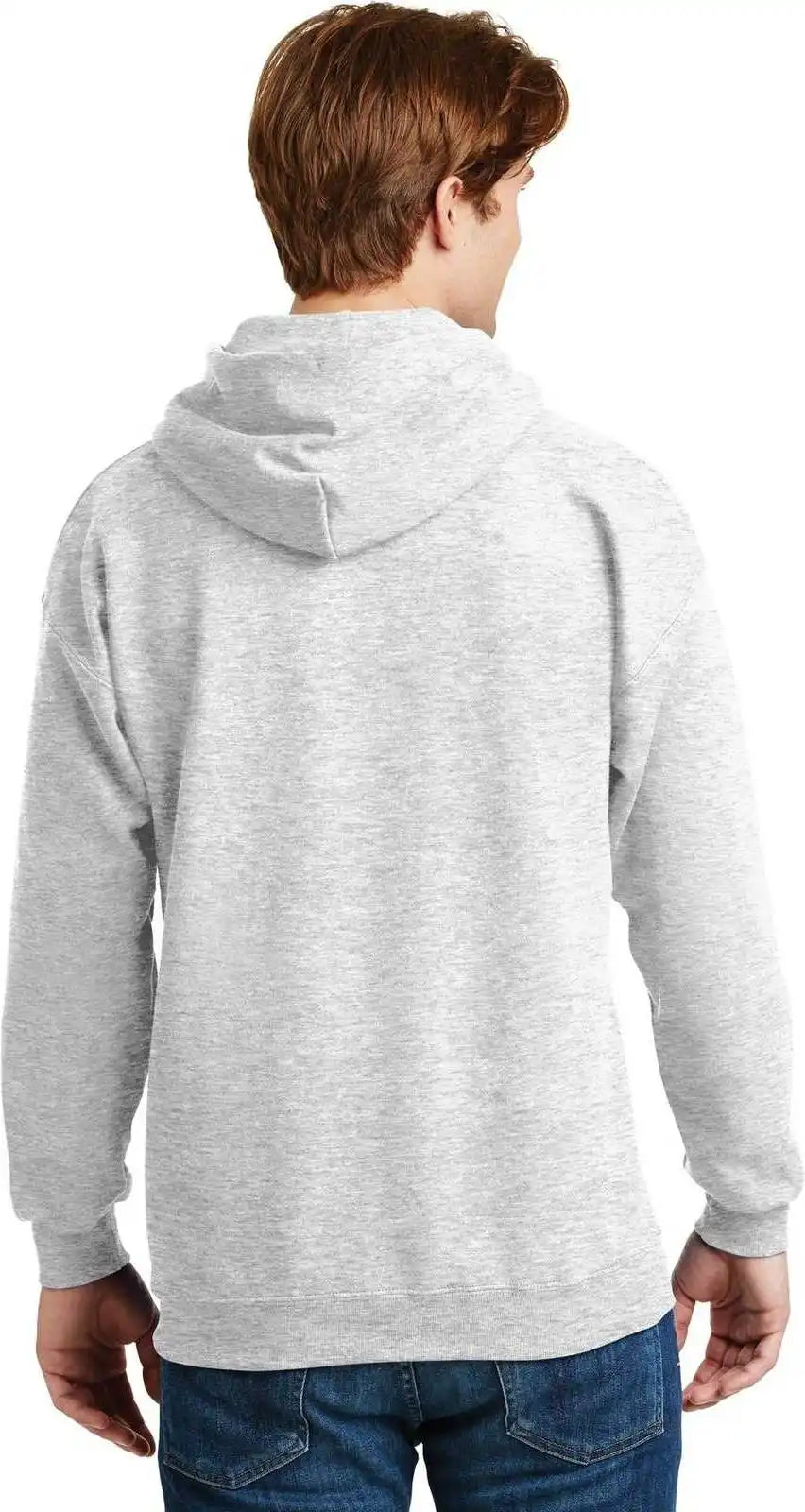 Hanes F170 Ultimate Cotton Pullover Hooded Sweatshirt Ash