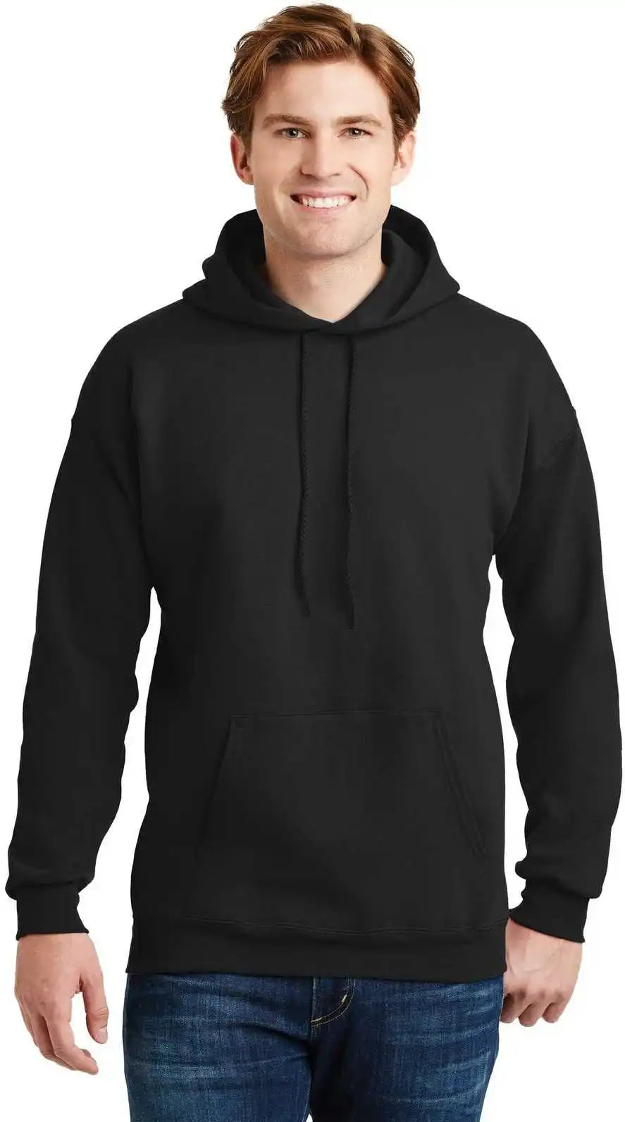Hanes F170 Ultimate Cotton Pullover Hooded Sweatshirt Black