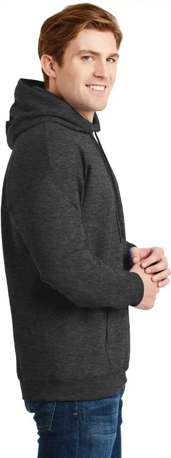Hanes F170 Ultimate Cotton Pullover Hooded Sweatshirt - Charcoal Heather