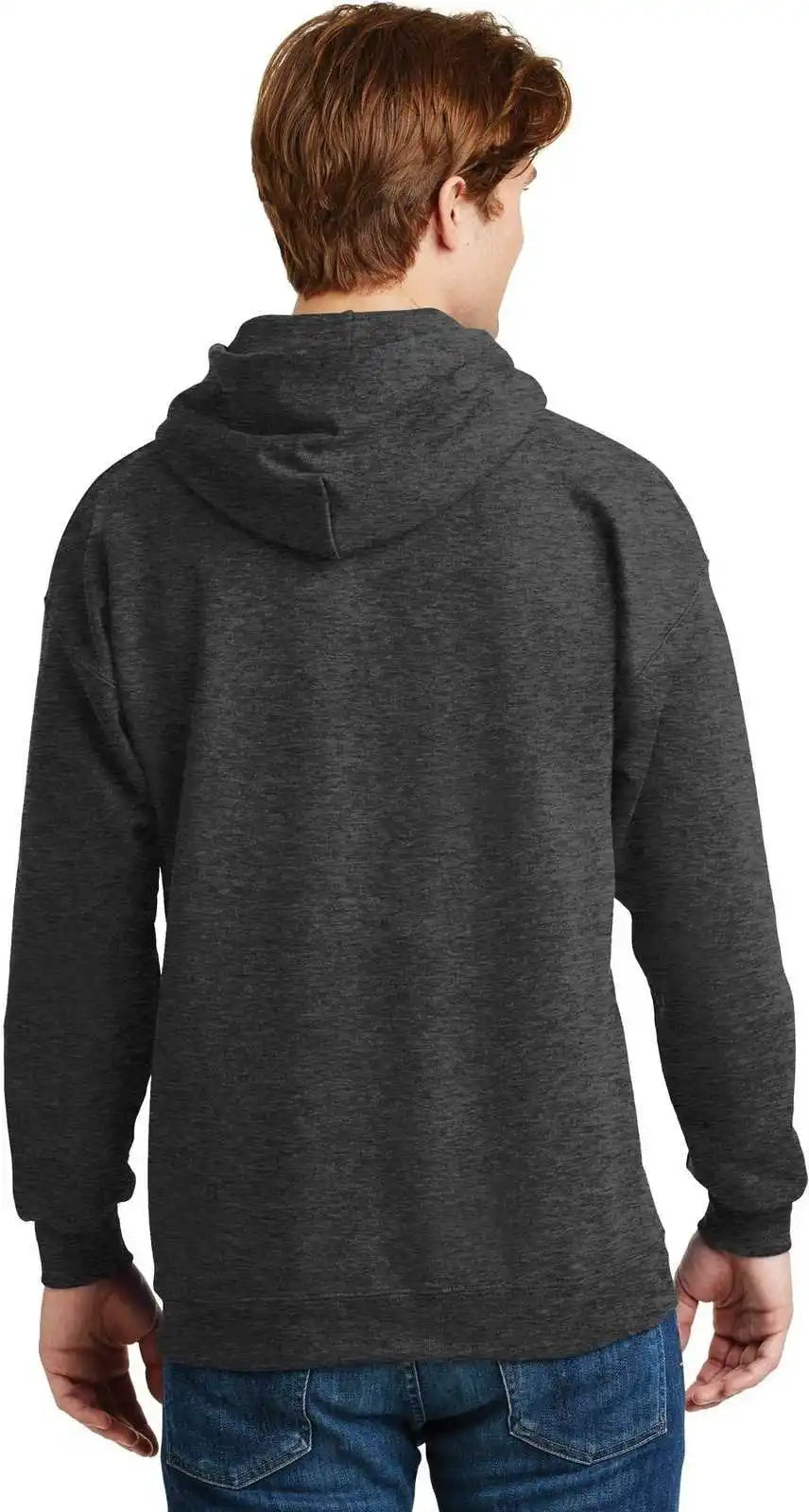 Hanes F170 Ultimate Cotton Pullover Hooded Sweatshirt - Charcoal Heather