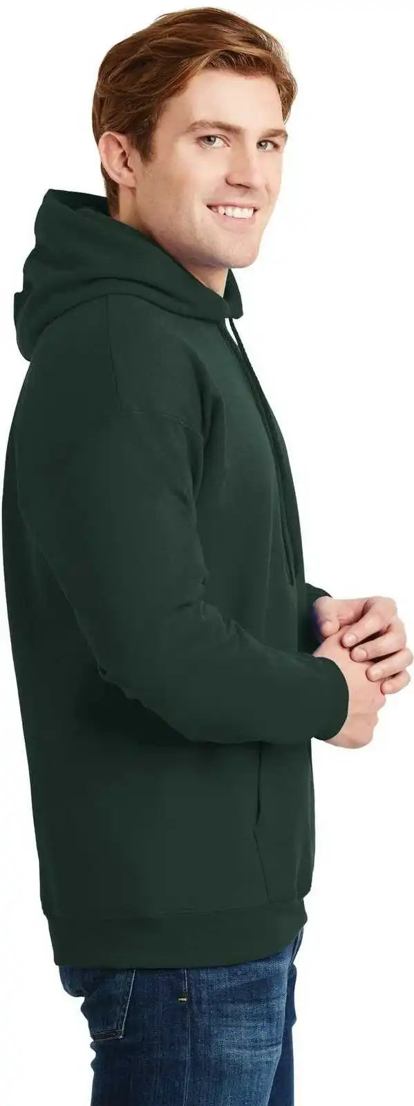 Hanes F170 Ultimate Cotton Pullover Hooded Sweatshirt Deep Forest