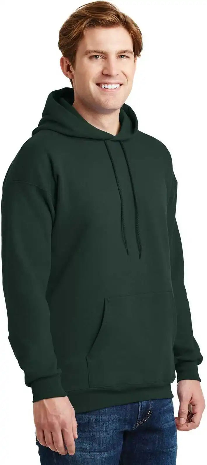 Hanes F170 Ultimate Cotton Pullover Hooded Sweatshirt Deep Forest