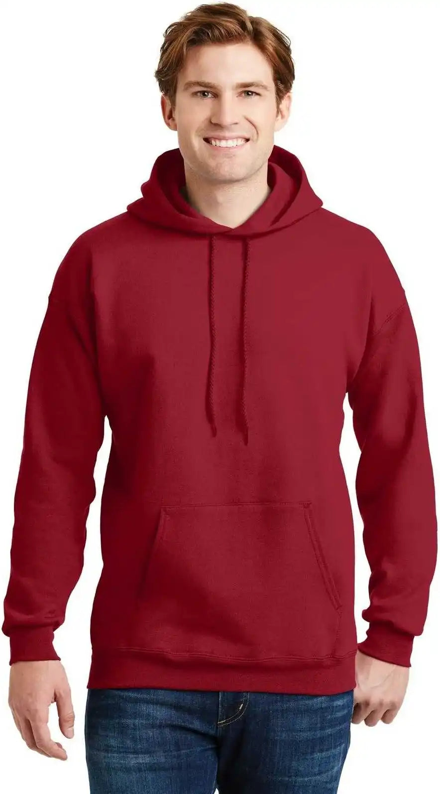 Hanes F170 Ultimate Cotton Pullover Hooded Sweatshirt Deep Red