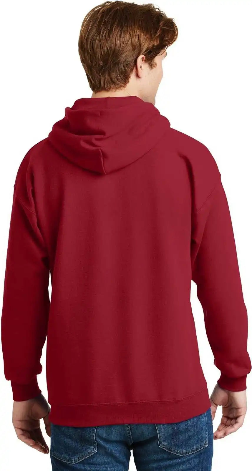Hanes F170 Ultimate Cotton Pullover Hooded Sweatshirt Deep Red