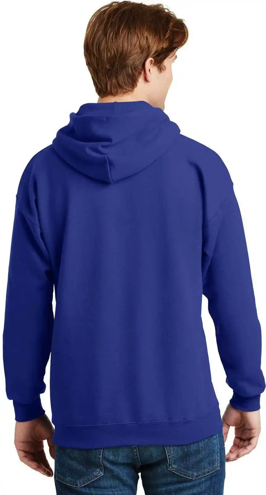 Hanes F170 Ultimate Cotton Pullover Hooded Sweatshirt Deep Royal