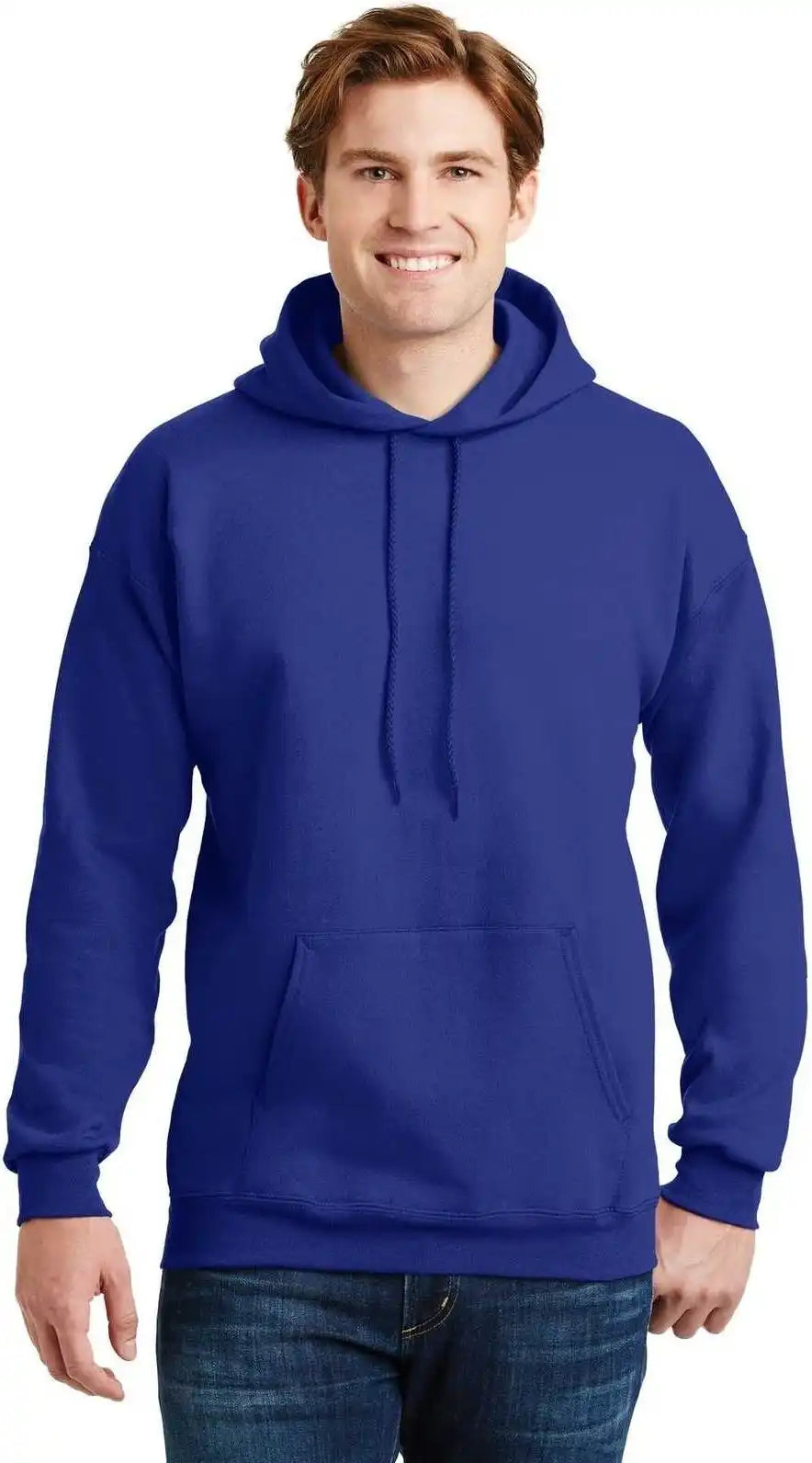 Hanes F170 Ultimate Cotton Pullover Hooded Sweatshirt Deep Royal