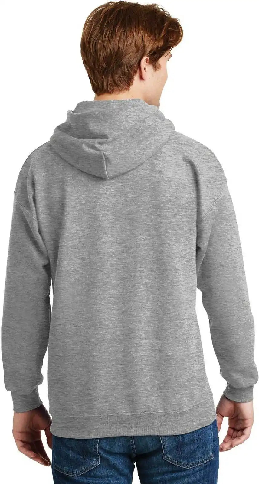 Hanes F170 Ultimate Cotton Pullover Hooded Sweatshirt Light Steel